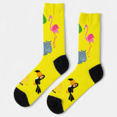 Socks with cartoon African animals Socken (Linkes Detail)
