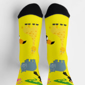 Socks with cartoon African animals Socken (Oben)