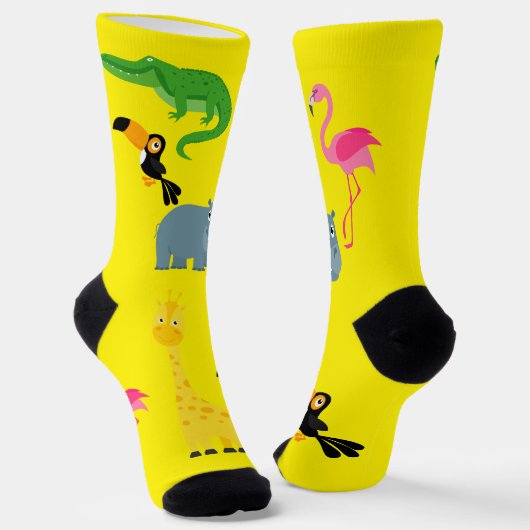 Socks with cartoon African animals Socken (Gewinkelt)