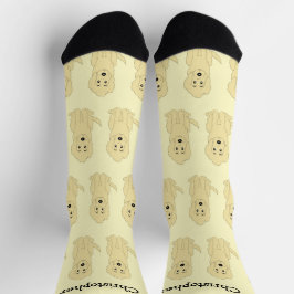 Socks Yellow Goldendoodle Design Socken