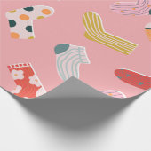 Sockt nahtloses Muster. Gemütlicher, handgezeichne Geschenkpapier (Ecke)