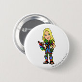 Socktastic Roo Insel-Personal-Spieler Button (Vorne & Hinten)