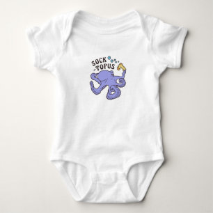 Socktopus Blauer Kraken mit Sockfunny Meme Baby Strampler