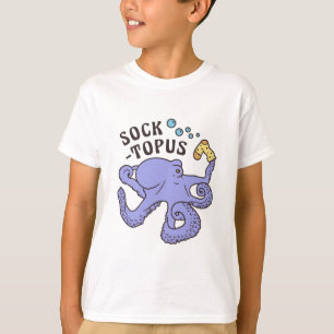 Socktopus Blauer Kraken mit Sockfunny Meme T-Shirt