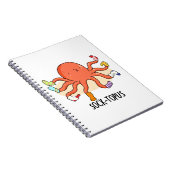 Socktopus Funny Octopus mit Sockenpuppe Notizblock (Rechte Seite)