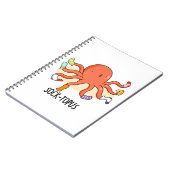 Socktopus Funny Octopus mit Sockenpuppe Notizblock (Linke Seite)