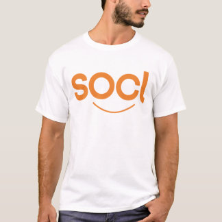 socl T - Shirtweiß/-orange T-Shirt