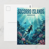 Socorro-Inseln Mexiko Postkarte (Vorne/Hinten)