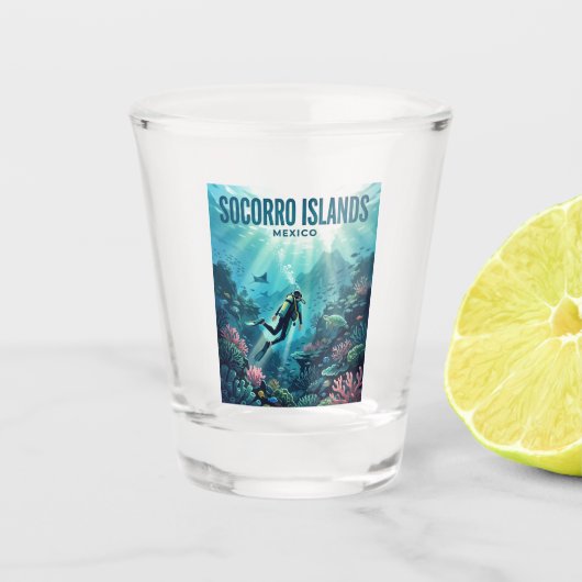 Socorro-Inseln Mexiko Schnapsglas (Vorderseite)
