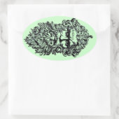 Socratease-Aufkleber Ovaler Aufkleber (Tasche)