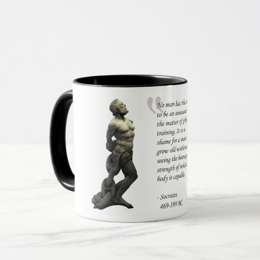 SOCRATES - Körperliches Training Tasse (Vorderseite Links)