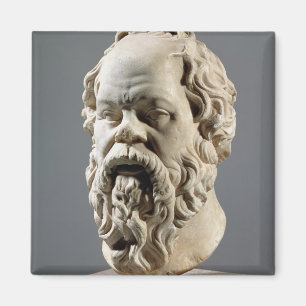 SOCRATES, Marmorkopf, Kopie von einer Bronze von Magnet