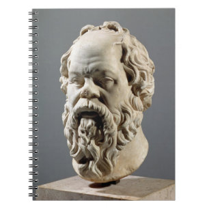 SOCRATES, Marmorkopf, Kopie von einer Bronze von Notizblock