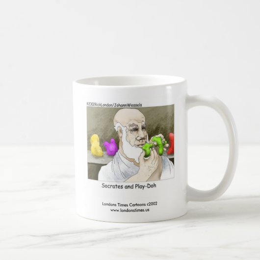 Socrates & Play-Doh Lustiger Kaffeebecher Kaffeetasse (Rechts)