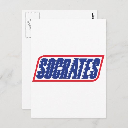 Socrates Postkarte (Vorne/Hinten)