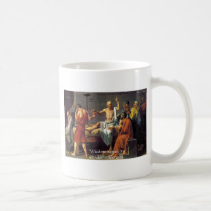 Socrates "Weisheit/Wunder" Zitat Geschenke T-Shirt Kaffeetasse