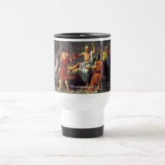 Socrates "Weisheit/Wunder" Zitat Geschenke T-Shirt Reisebecher