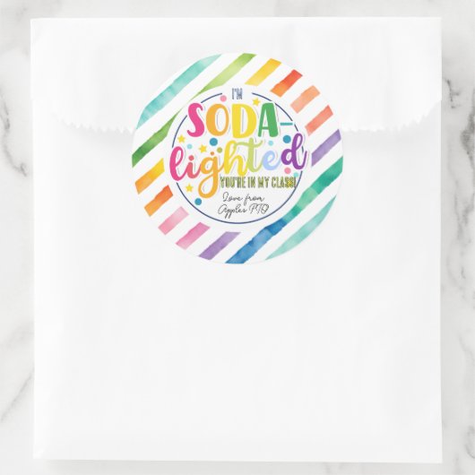 Soda- Aufkleber mit leichter Aufwertung (Tasche)