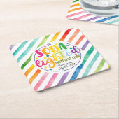 Soda- Aufkleber mit leichter Aufwertung Rechteckiger Pappuntersetzer (angewinkelt)