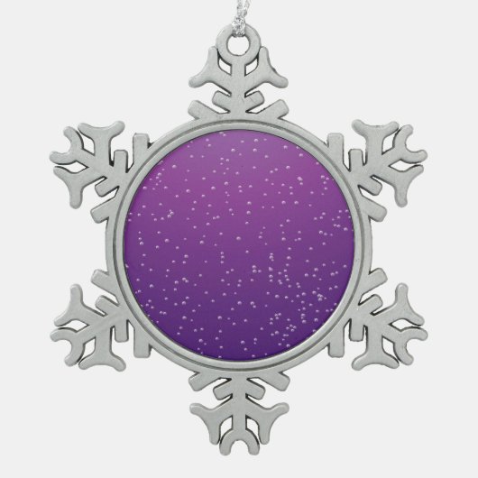 Soda aus Trauben mit kleinen Bläschen Kunst Schneeflocken Zinn-Ornament (Vorderseite)