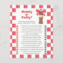 Soda baby shower Mommy or daddy game