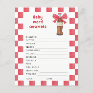 Soda-Baby-Shower-Wortverwirrungsspiel