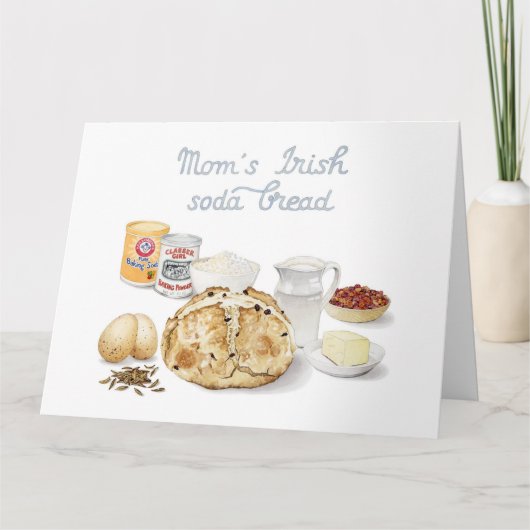 Soda Brot Illustriert Rezept Karte (Vorderseite)