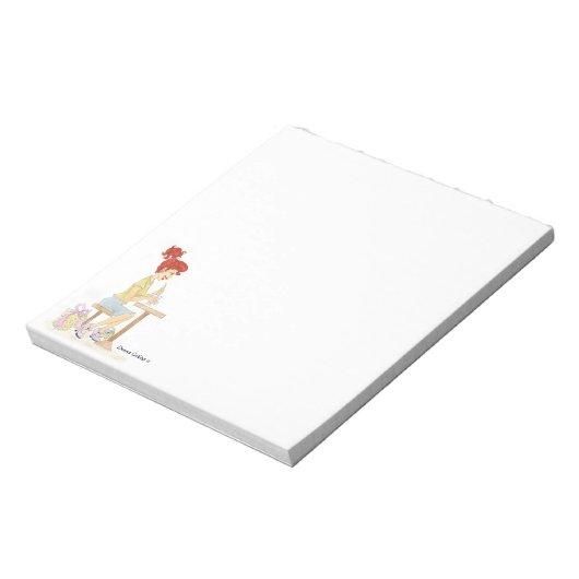 Soda Fountain Girl NotePad Notizblock (Rotiert)