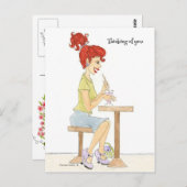 Soda Girl Postcard Postkarte (Vorne/Hinten)