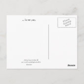 Soda Girl vermisst Postkarte (Rückseite)