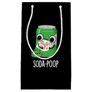 Soda Kackte Funny Drink Pun Dark BG Kleine Geschenktüte