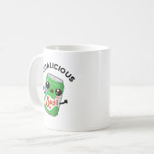 Soda licious Funny Soda Pop Pun Kaffeetasse (Vorderseite Links)