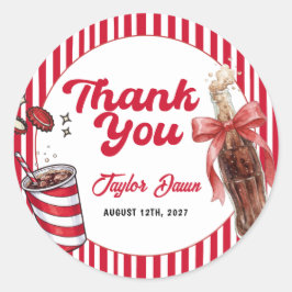 Soda Pop Baby Shower  Runder Aufkleber