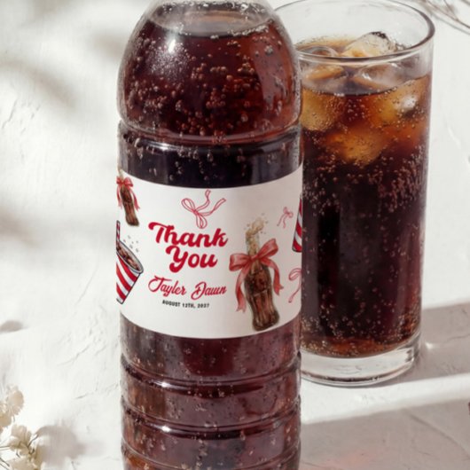 Soda Pop Baby Shower Wasserflaschenetikett 