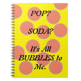 Soda-Pop-Blasen Spiral-Foto-Notebook Notizblock