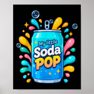 Soda Pop Cartoon Splash Niedlich Retro Getränkekok Poster
