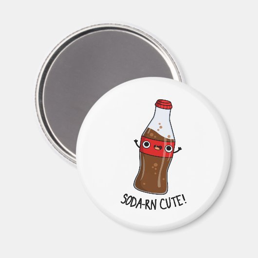 Soda-rn Funny Soda Pun Magnet (Vorderseite/Rückseite)