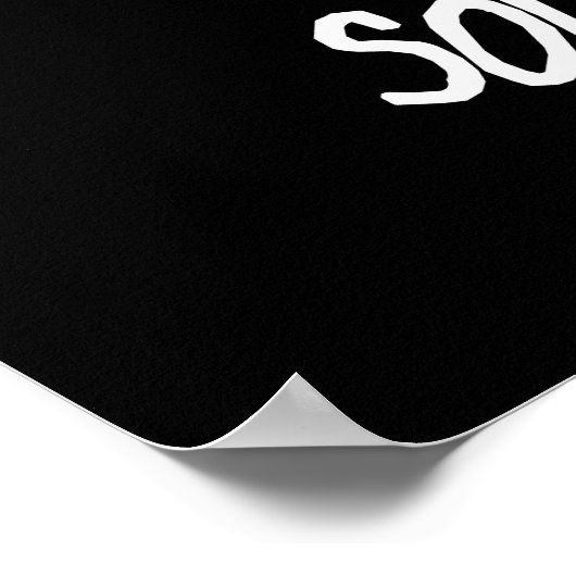 Soda-rn Niedlich Funny Soda Pun Dark BG Poster (Ecke)