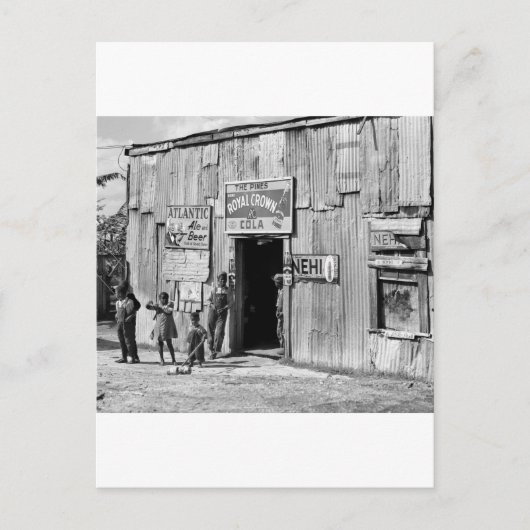 Soda Shack, 1940er Postkarte (Vorderseite)