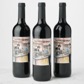 Soda Shop Aquarell Art Print Weinetikett (Flaschen)