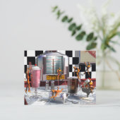 Soda Shop Demos Postkarte (Stehend Vorderseite)