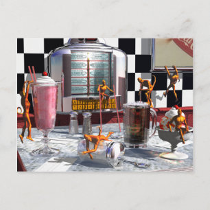Soda Shop Demos Postkarte