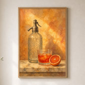 Soda Siphon und Bitterorange Wasserfarbenposter Poster