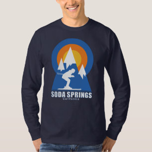 Soda Springs Ski Sunset Retro T - Shirt
