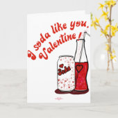 Soda Valentine's Day Card Karte (Gelbe Blume)