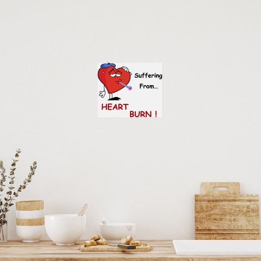 Sodbrennen Poster (Küche)