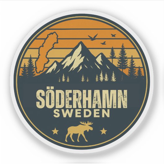 Söderhamn, Schweden Schweden Aufkleber (Vorderseite)