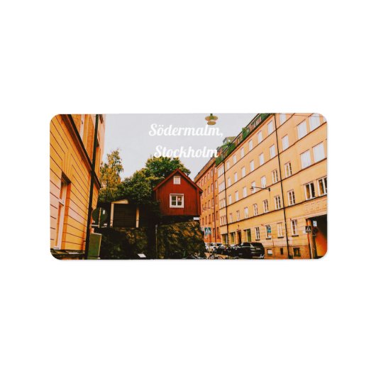 Södermalm, Stockholm, Schweden Adressaufkleber (Vorne)