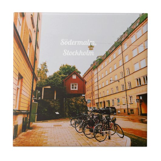 Södermalm, Stockholm, Schweden Fliese (Vorderseite)