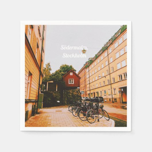 Södermalm, Stockholm, Schweden Serviette (Vorderseite)